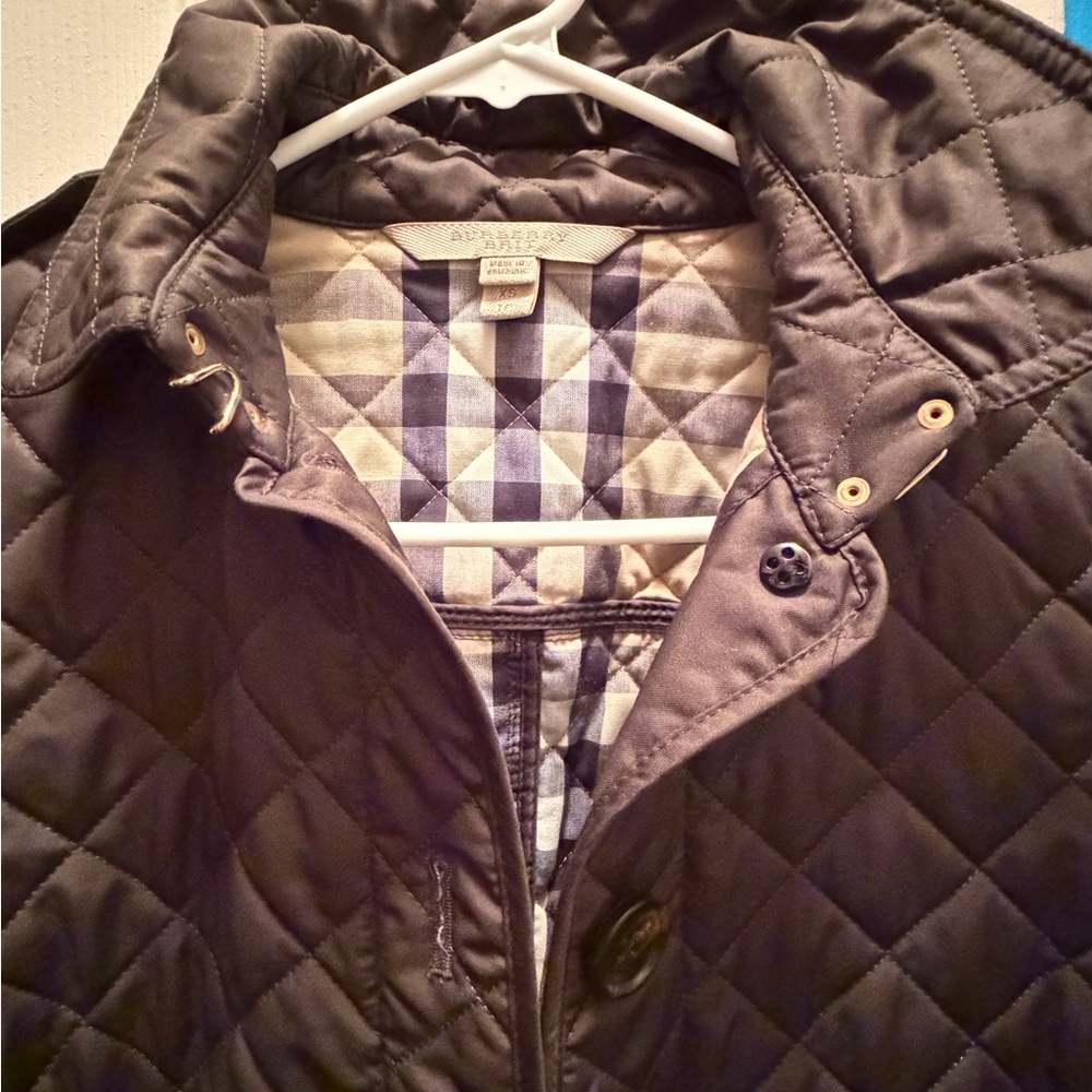 Quilted Button-Front Jacket in Olive - image 4